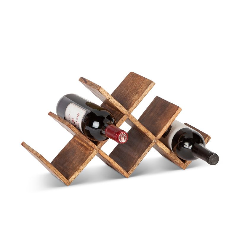 Lone Elm Studios 6 Bottle Mango Wood Tabletop Wine Rack