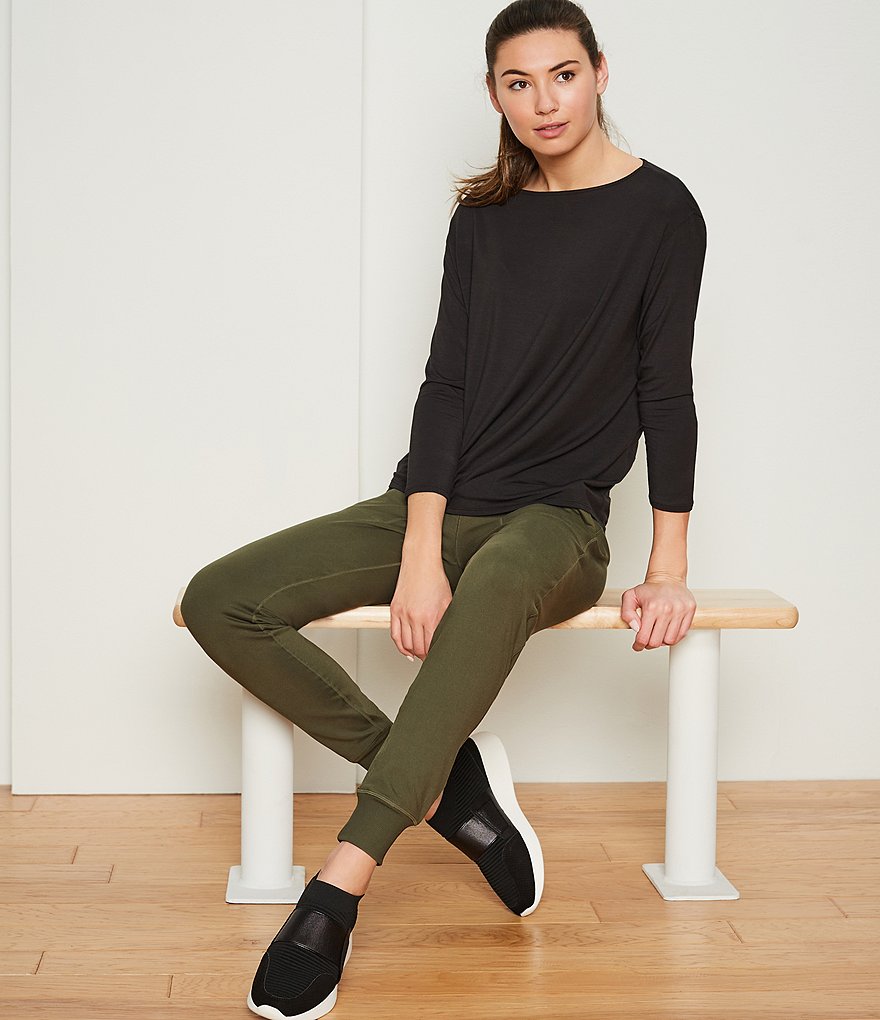 Kinesis High Rise Slim Sueded Jersey Joggers