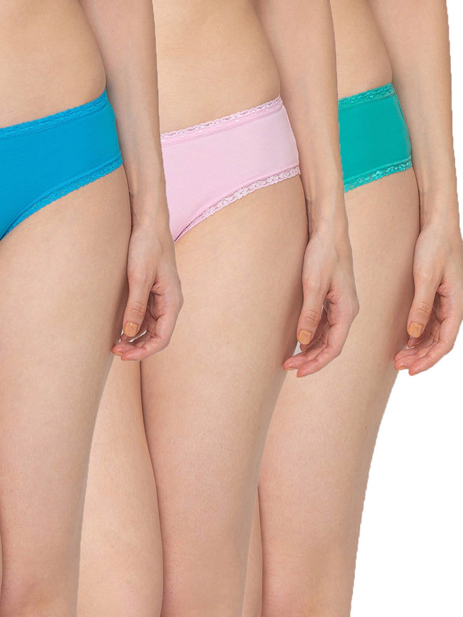 Candyskin Multicolor Cotton Bikini Panty -Pack of 3
