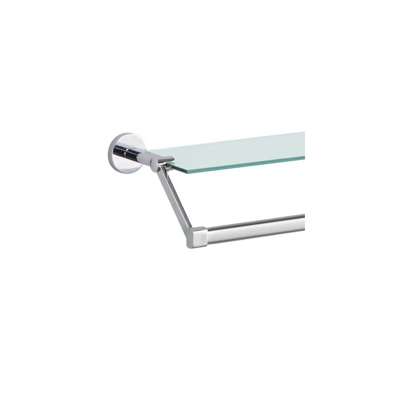 Mounted Glass Shelf with Towel Bar Chrome - Neu Home
