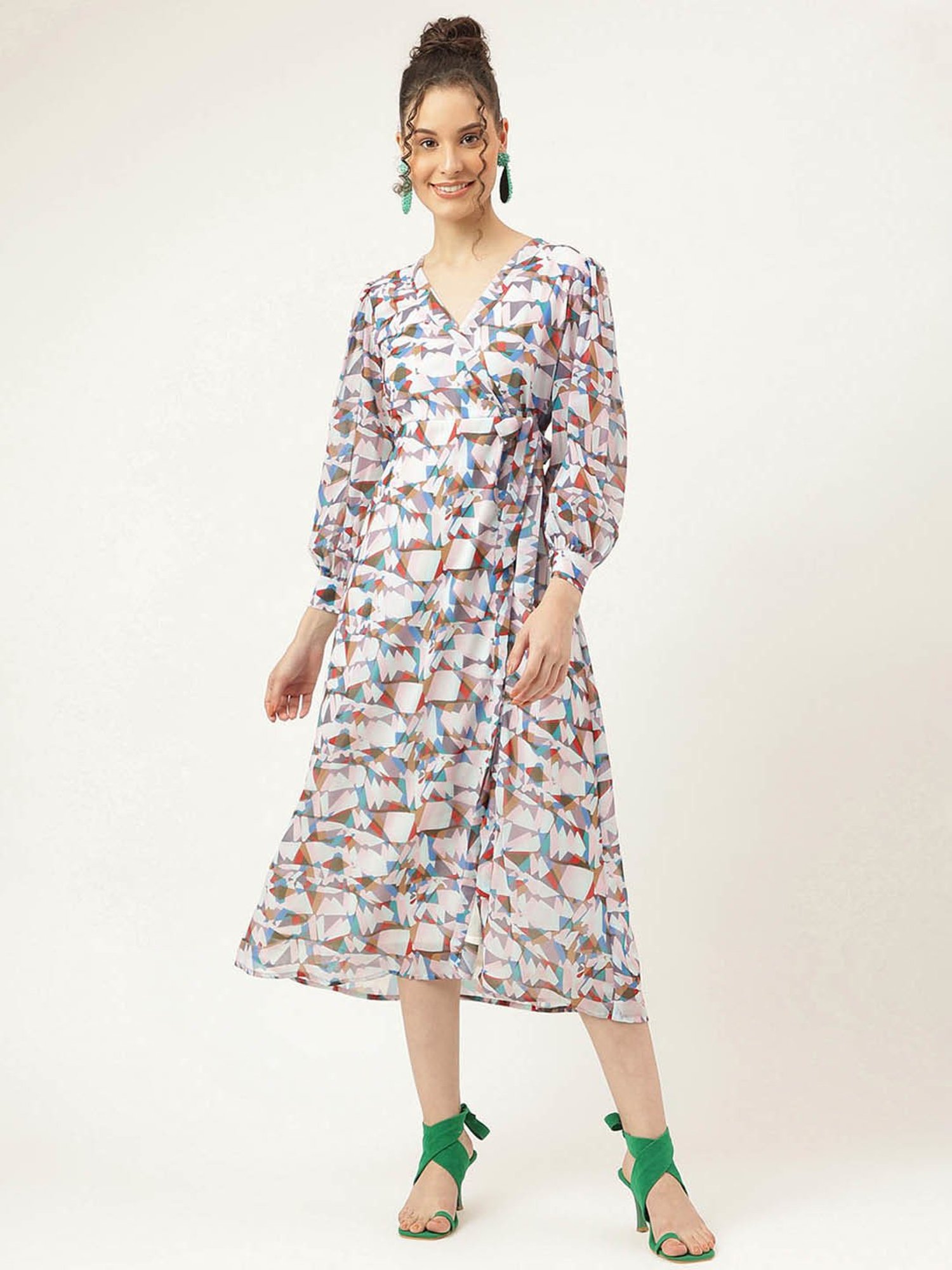 MASAKALI.CO Multicolor Printed Midi Dress
