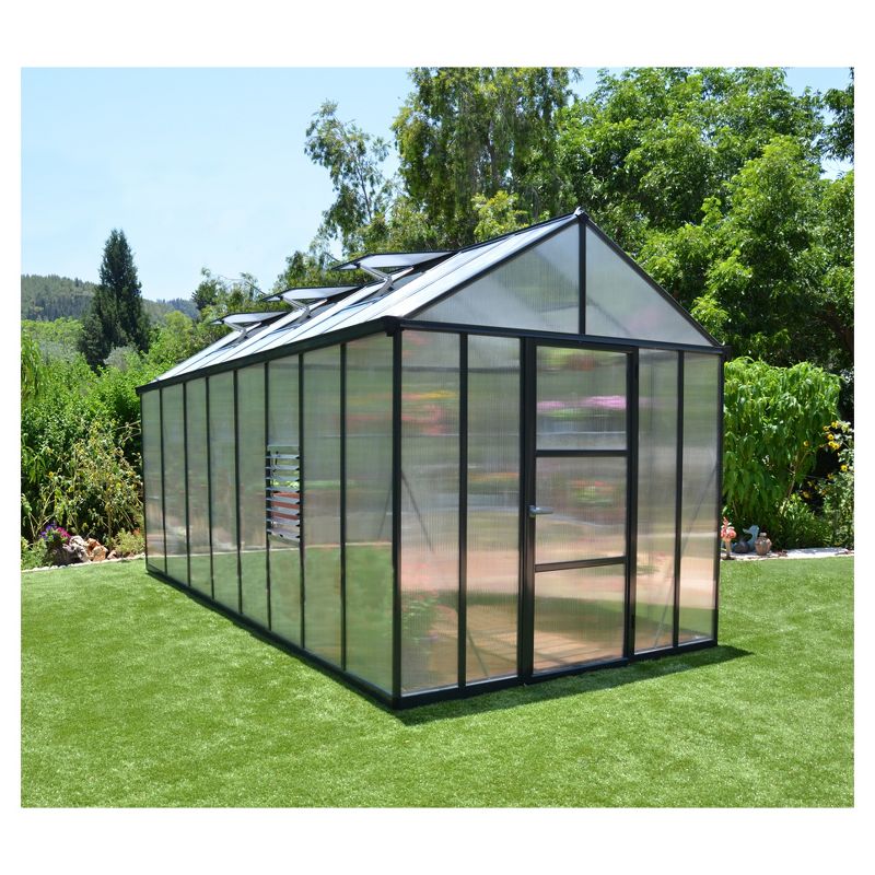 8'X16' Glory Greenhouse - Black - Palram