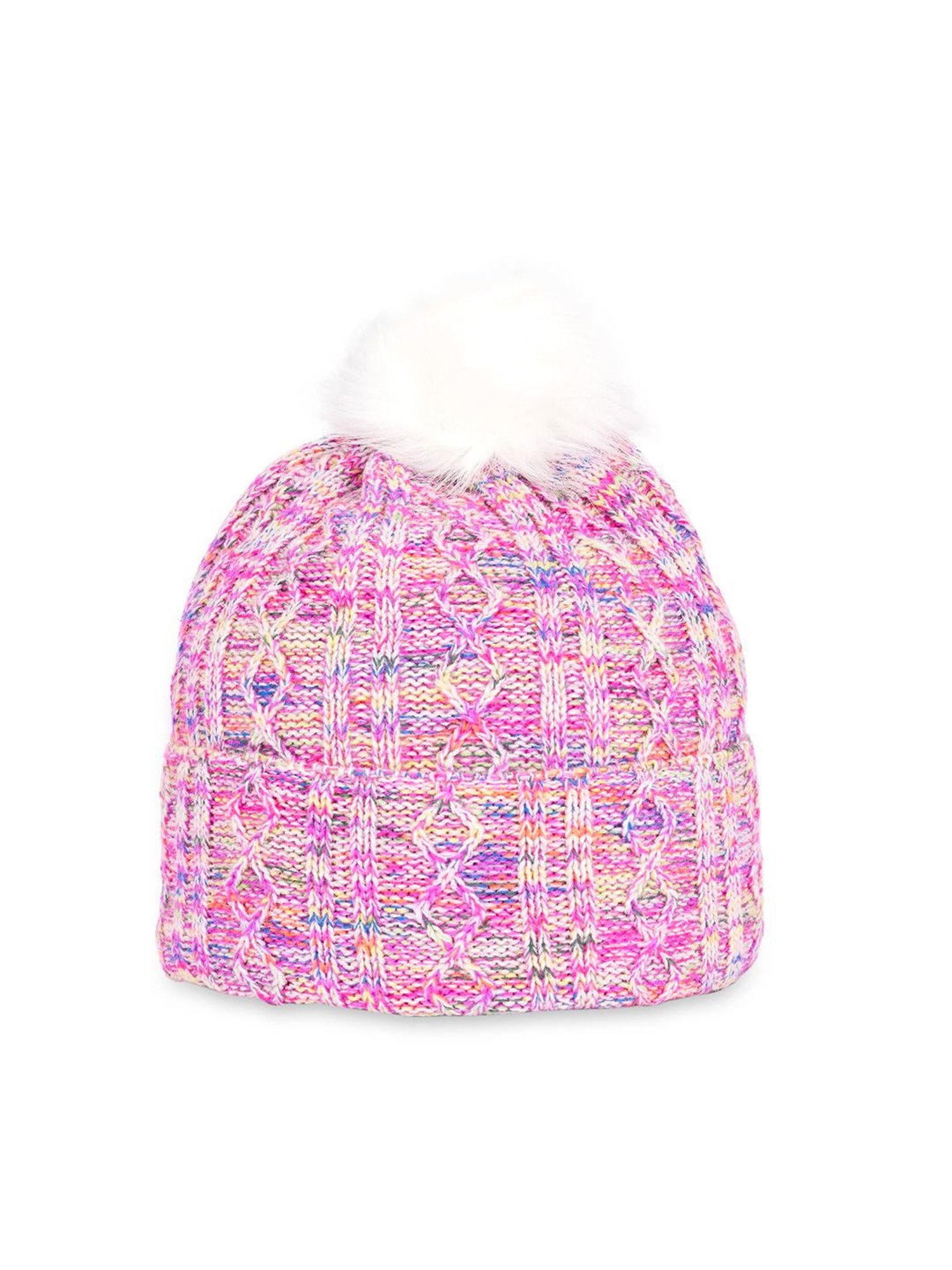 Forever Glam by Pantaloons Multicoloured Woven Bobble Hat
