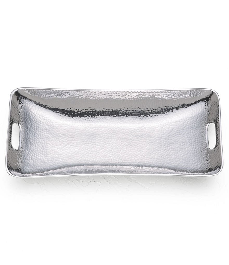 Towle Silversmiths Hammered Metal Rectangular Tray