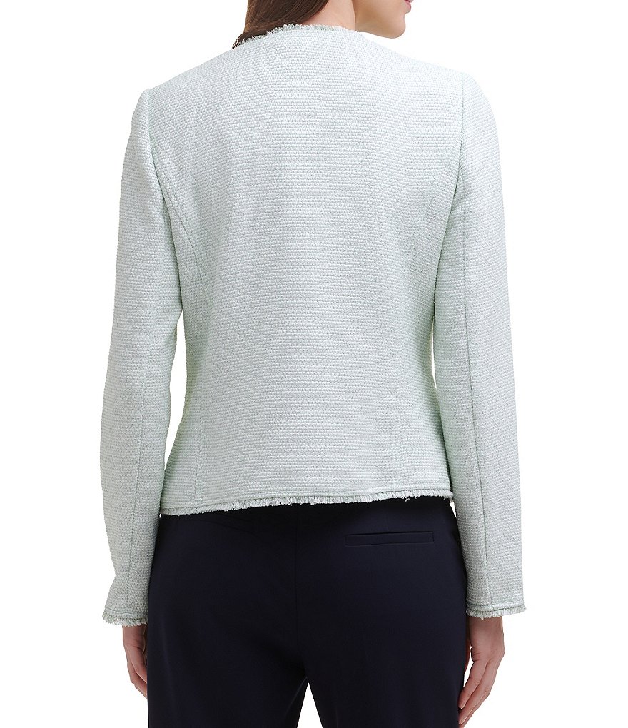 Kasper Glen Plaid Notch Lapel Two Button Front Pocket Jacket