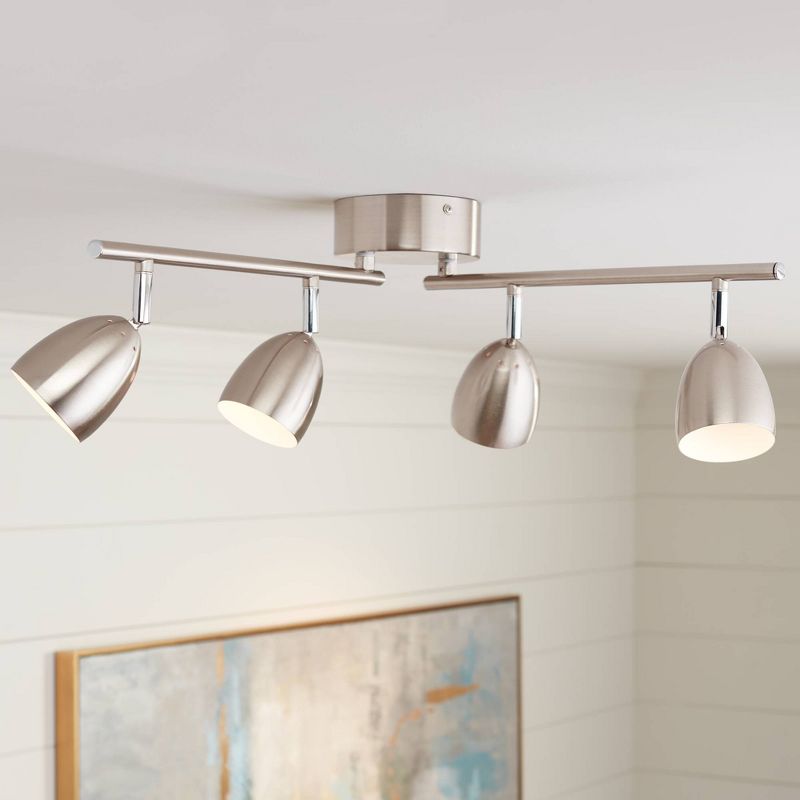 Pro Track Alexa 4-Light Satin Nickel LED Track Fixture