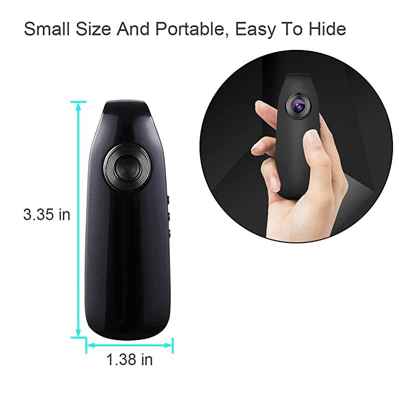 Mini Body Camera 1080P Full HD Hidden Spy Cameras Portable Pocket Clip Wearable Camera Video Recorder Small Sport DV DVR Dash Camera for Car Bike Home Office Security