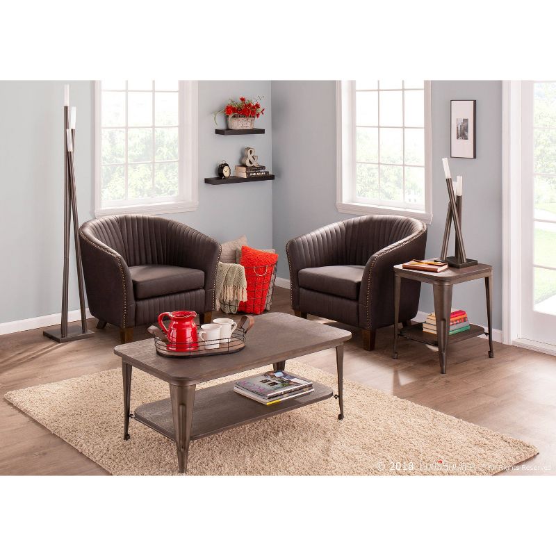 Metal Icicle Contemporary Table Lamp Gold (Includes LED Light Bulb) - LumiSource