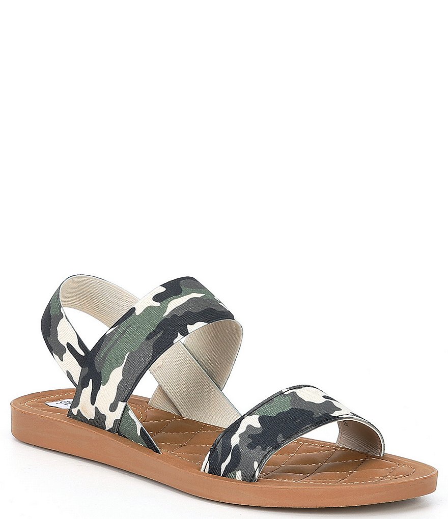 Steve Madden Rafa Camo Print Elastic Sandals