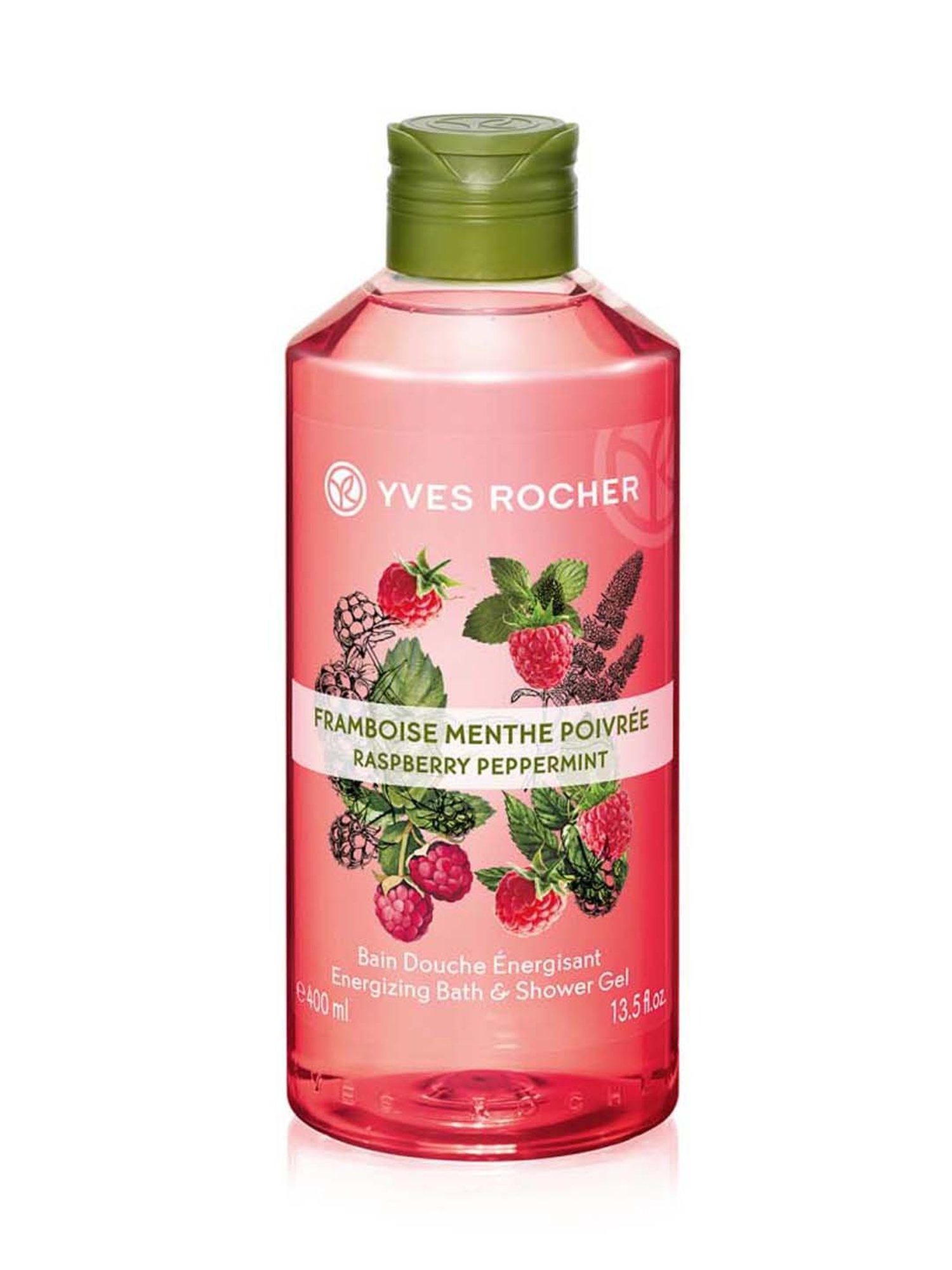 YVES ROCHER Energizing Bath & Shower Gel Raspberry Peppermint Fl - 400 ml