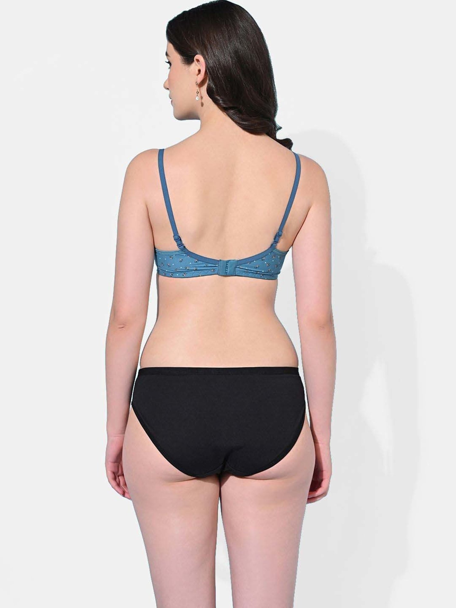 mod & shy Pink Self Pattern Lingerie Set