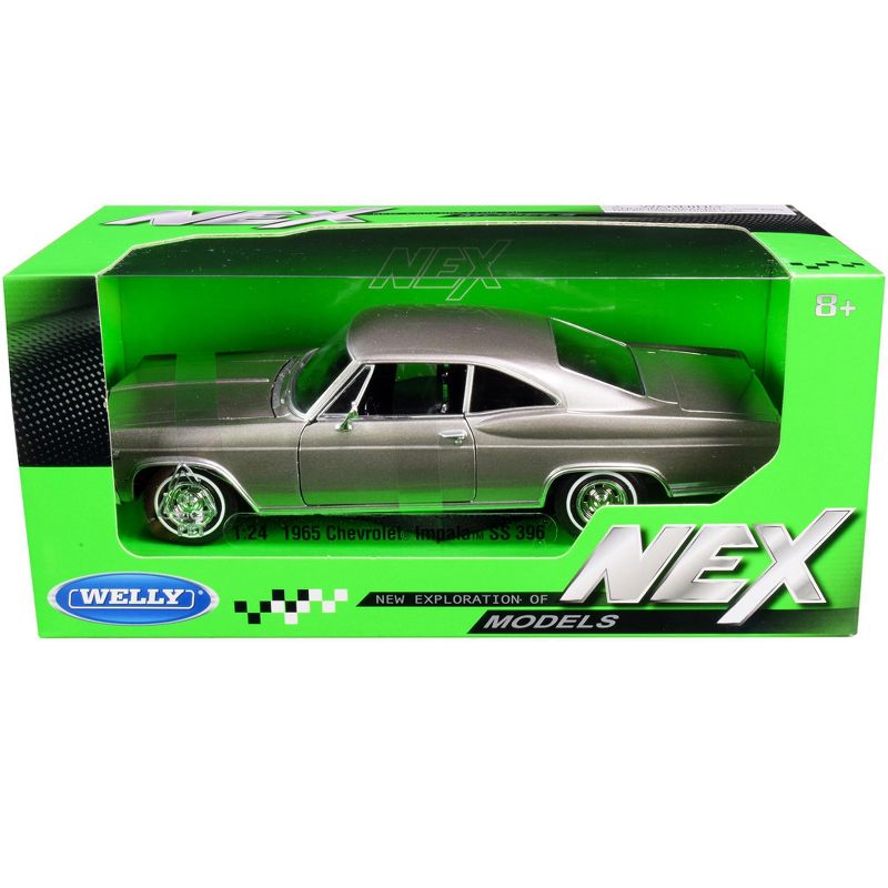 1965 Chevrolet Impala SS 396 Gray Metallic "NEX Models" 1/24 Diecast Model Car by Welly