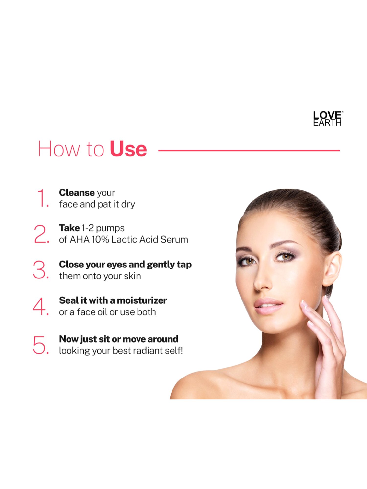 Love Earth AHA 10% Lactic Acid Exfoliating Serum - 30 ml