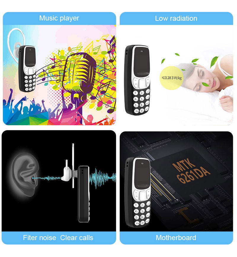 Mini Cellulare non-smart phone L8STAR BM10 non-smart phone gsm Bluetooth dual SIM card MP3, non-smart mini pocket phone, wireless bluetooth student mini dual card phone