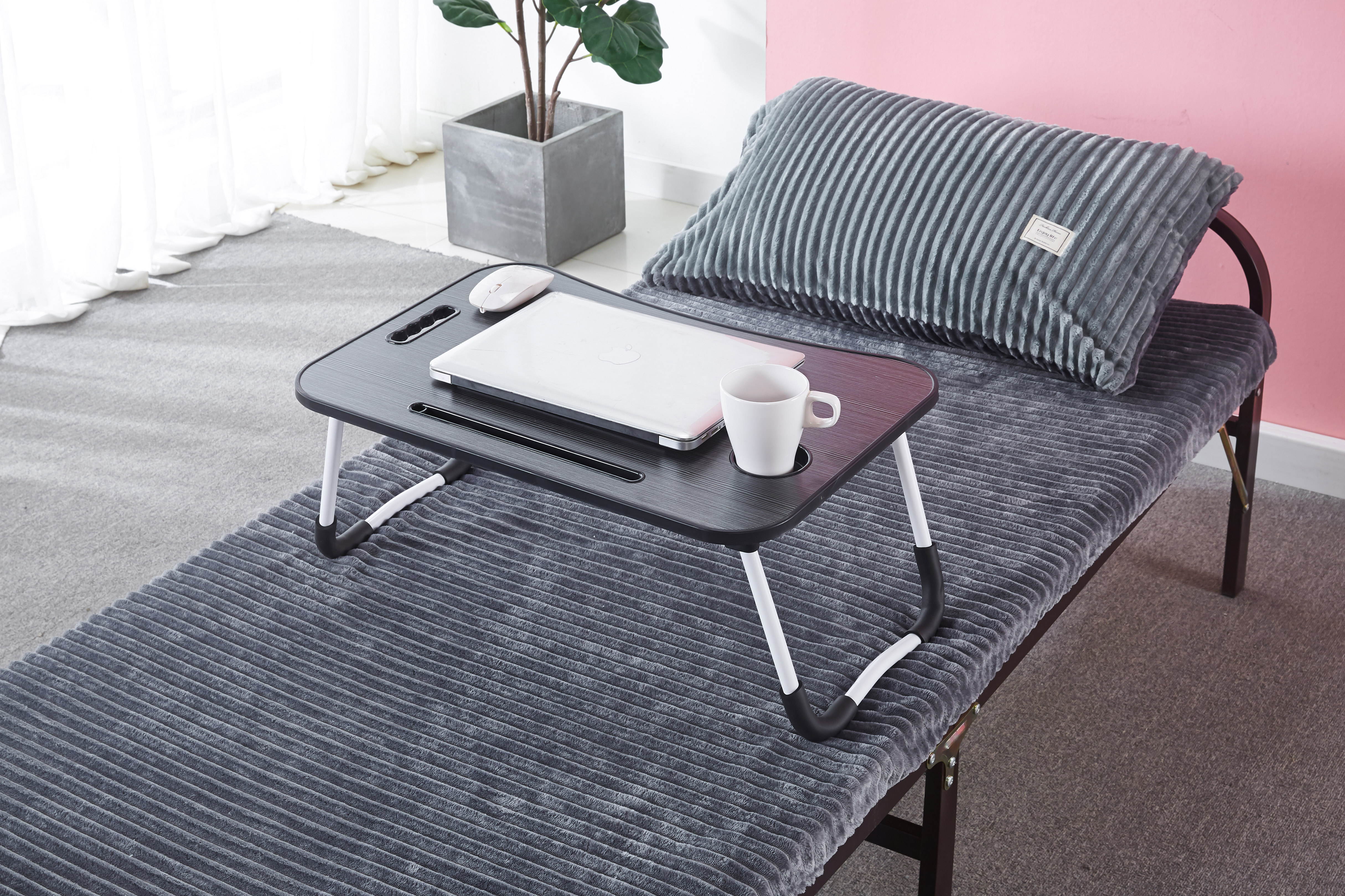Laptop Desk,  Portable Laptop Bed Tray Table Notebook Stand Reading Holder with Foldable Legs & Cup Slot for Eating Breakfast, Reading Book, Watching Movie on Bed/Couch/Sofa