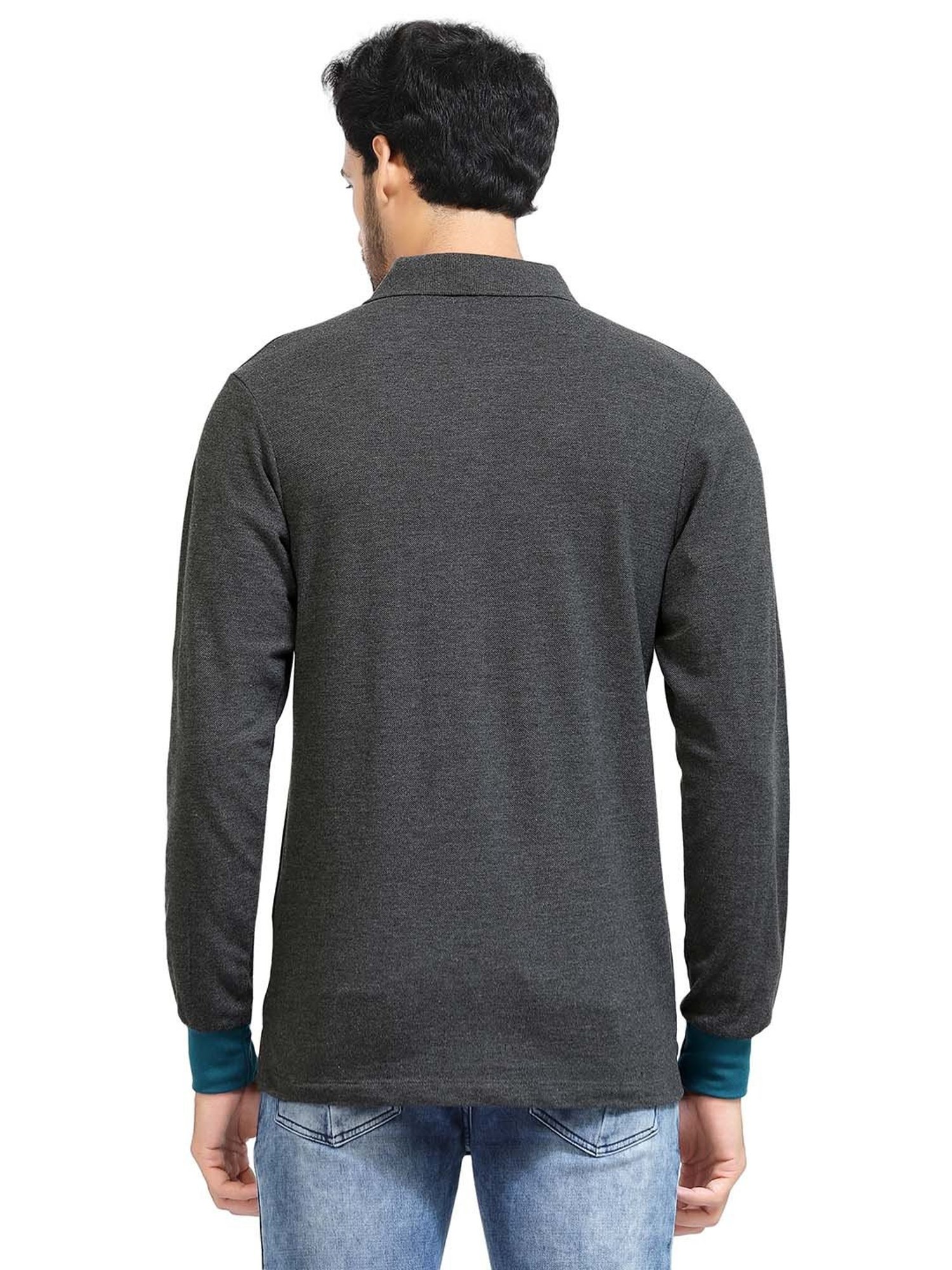 Kalt Dark Grey Regular Fit Polo T-Shirt