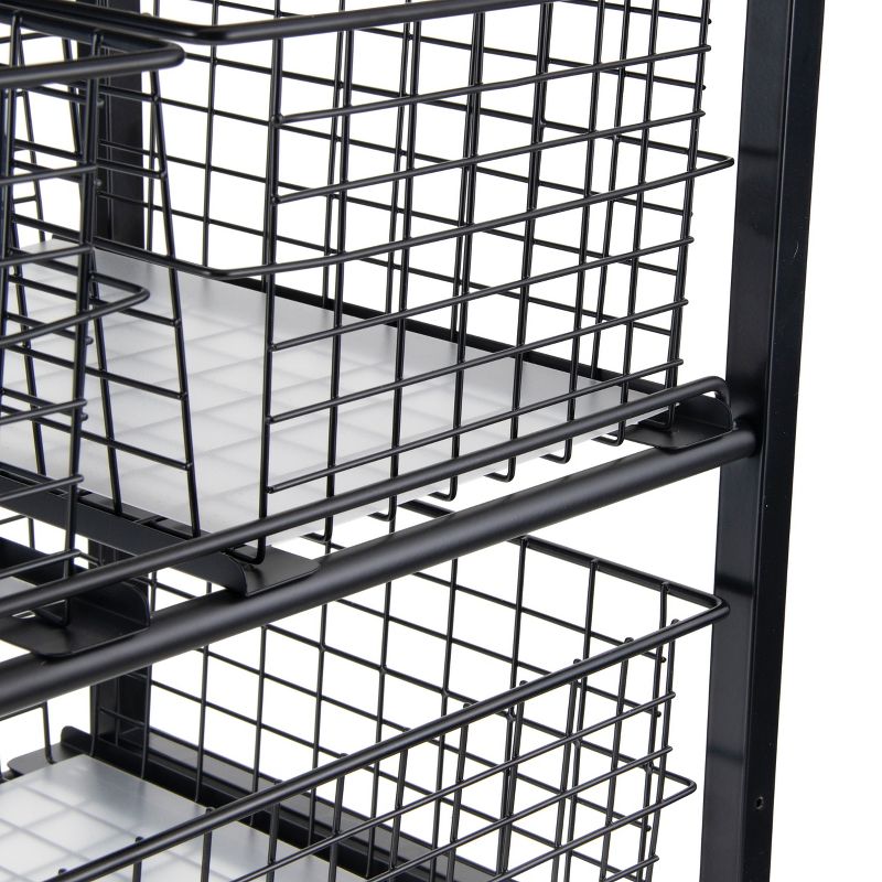 Tim Holtz Rolling Utitlty Basket Storage Cart W/5 Drawers-12.99"X14.17"X29.13" FOB:MI