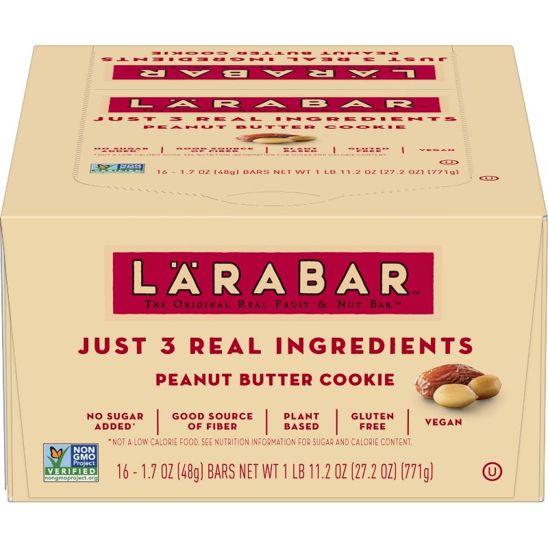 Larabar Peanut Butter Cookie, Gluten Free Vegan Fruit & Nut Bar, 1.7 oz Bars, 12 Ct