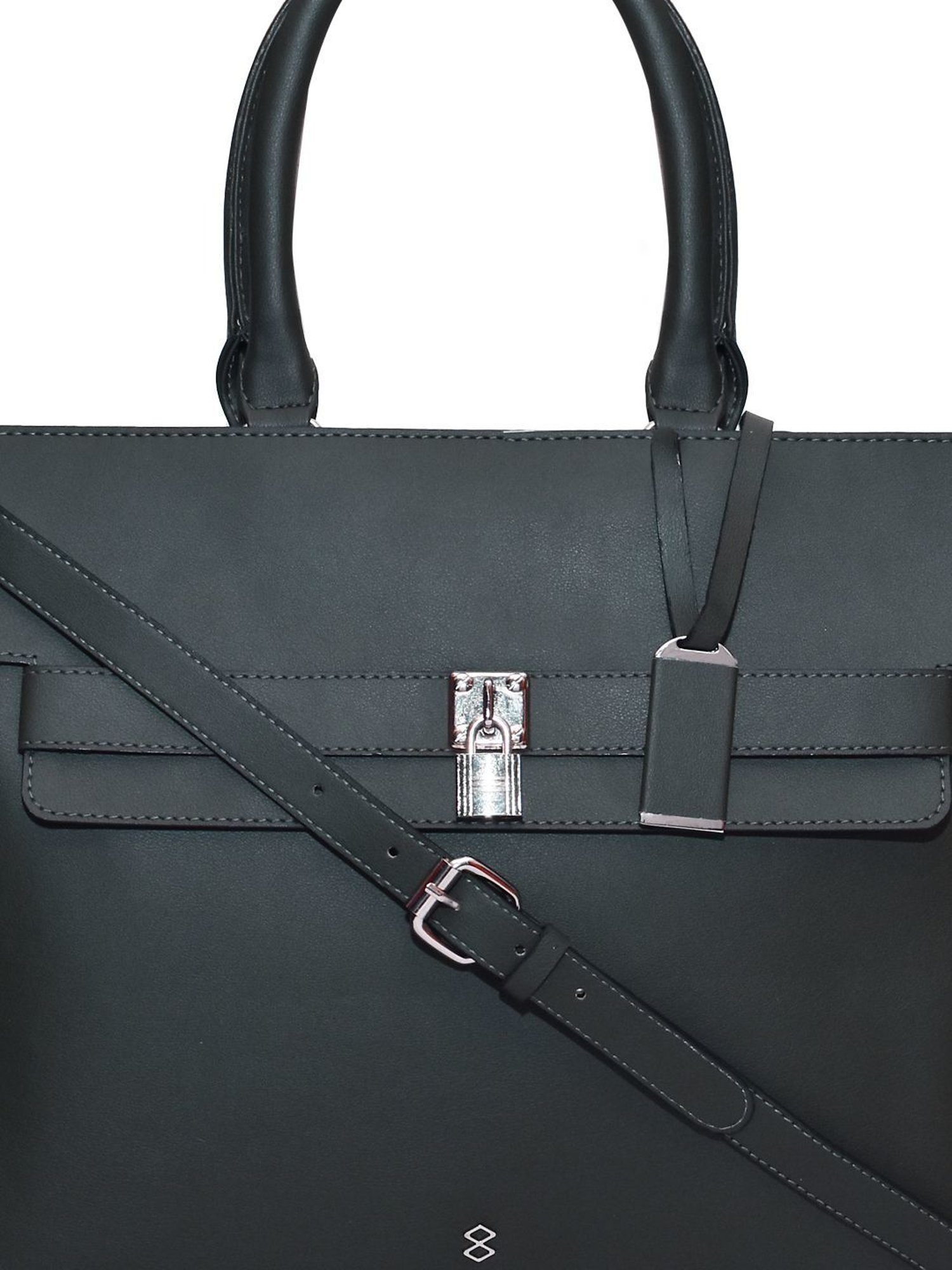 Horra Black Large Satchel Handbag