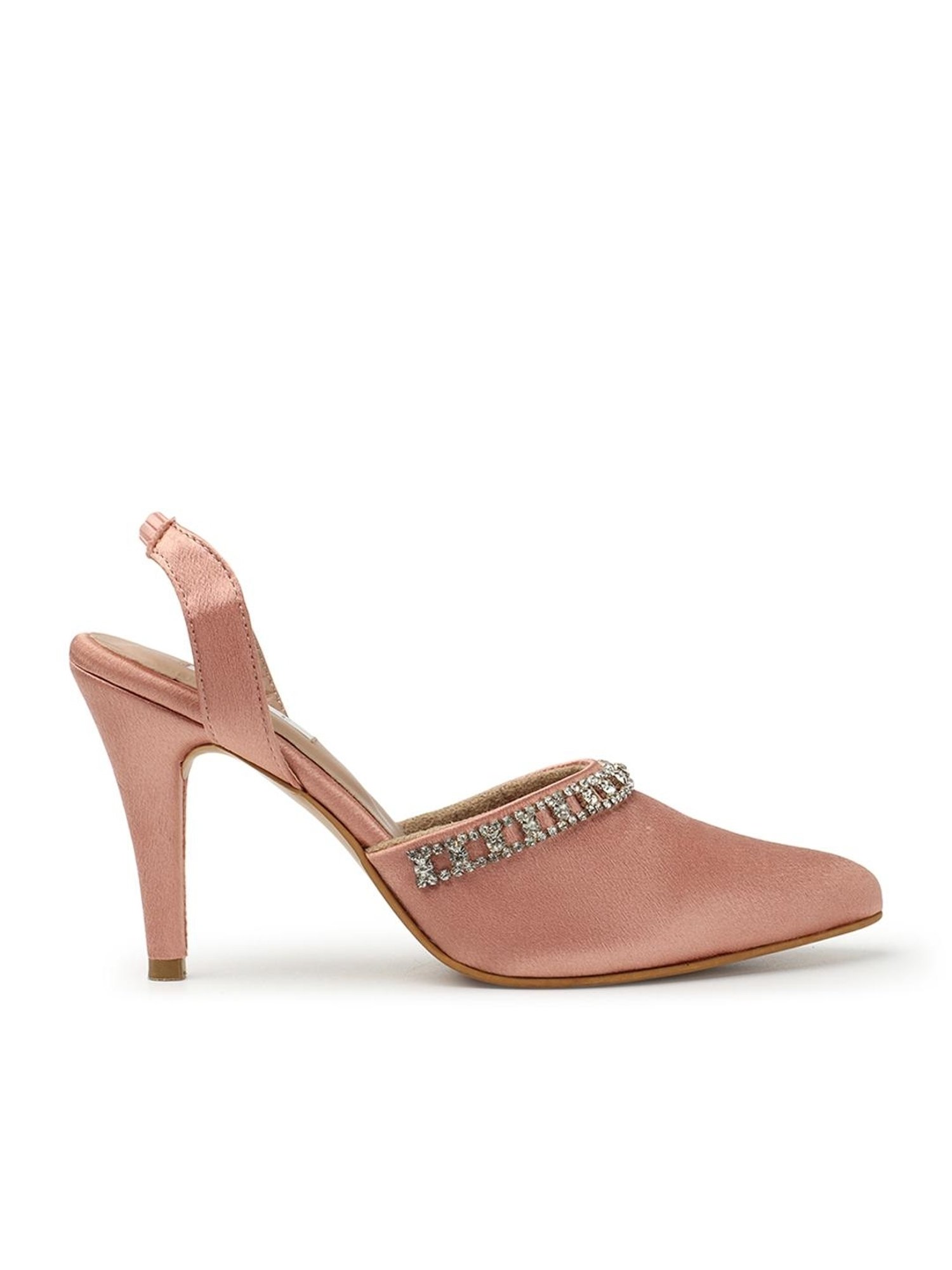 Elle Women's Peach Sling Back Stilettos