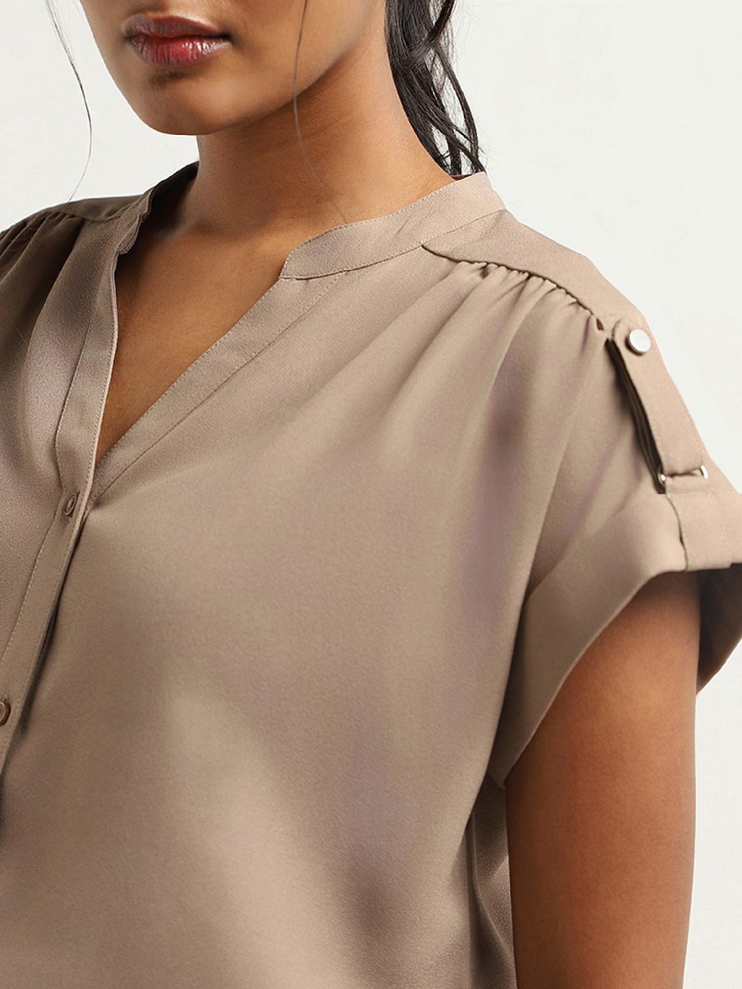 Wardrobe by Westside Beige Plain Top