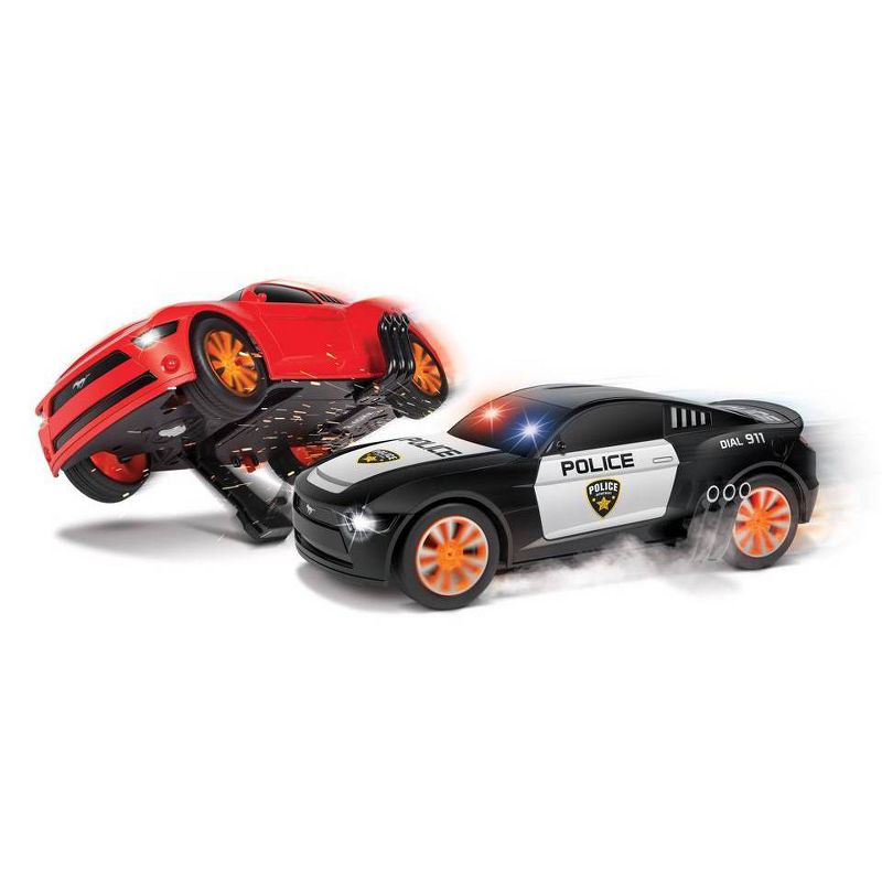 World Tech Toys Officially Licensed Ford Mustang Battle Pursuit Flip Action RC Cars -1:20 Scale - 2pk