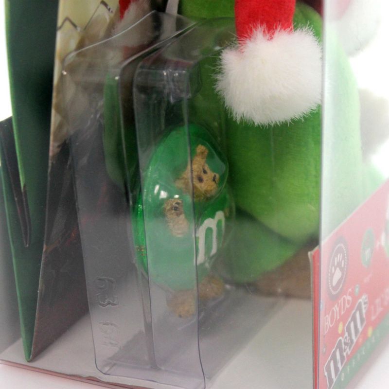 Boyds Bears Plush 4.0" Lil' Sumptin' St/3 Green M & M Santa  -  Decorative Figurines