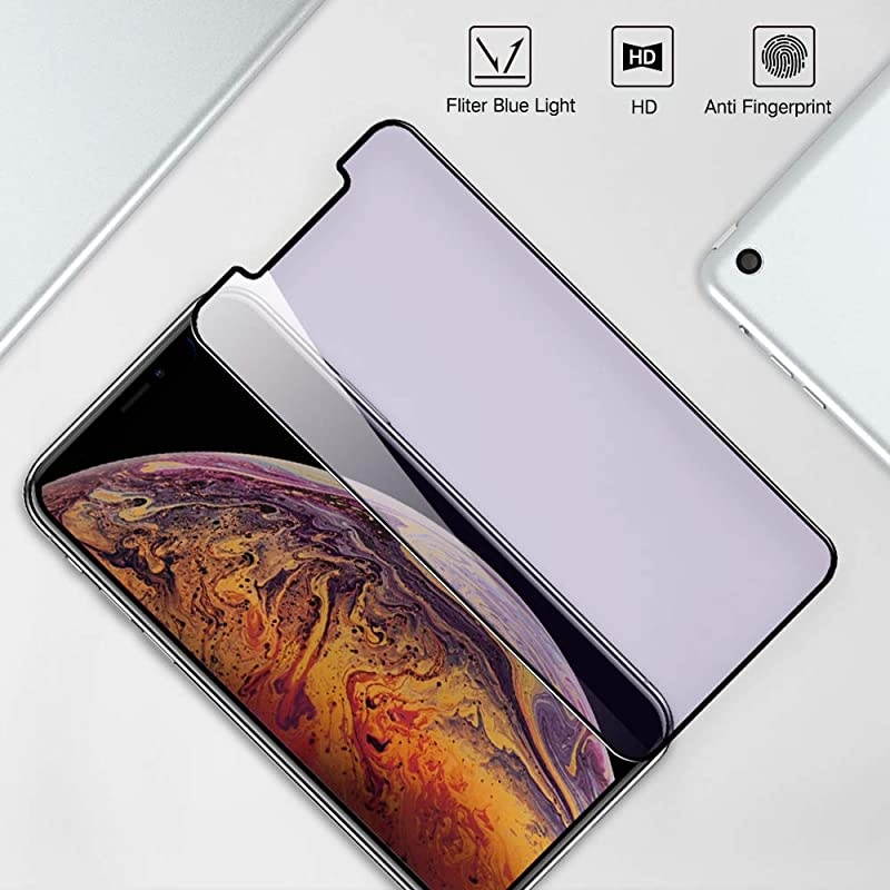 Clear Screen Protector compatible with iPhone 11 Pro 2019 58 iPhone Xs iPhone X iPhone 10 Anti Blue Light Filter Easy Installation Frame Case Friendly Premium Tempered Glass