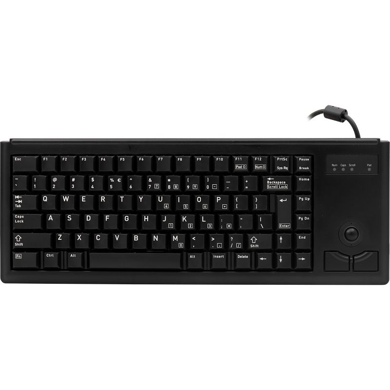 CHERRY G84-4420 UltraSlim Keyboard with Trackball, Black (G84-4420LUBEU-2)