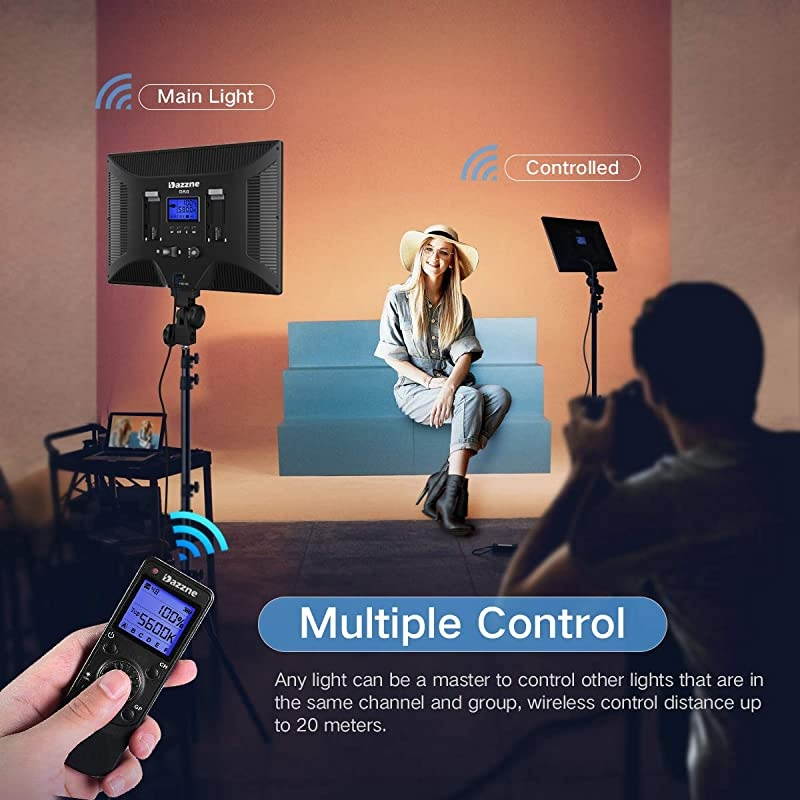 LED Video Lighting Kit with Wireless Remote  D502 Packs Dimmable BiColor 154 LED Panel Light Stand 45W 3000K8000K CRIgt96 Studio Light for Video Shooting Live Stream Photography YouTube