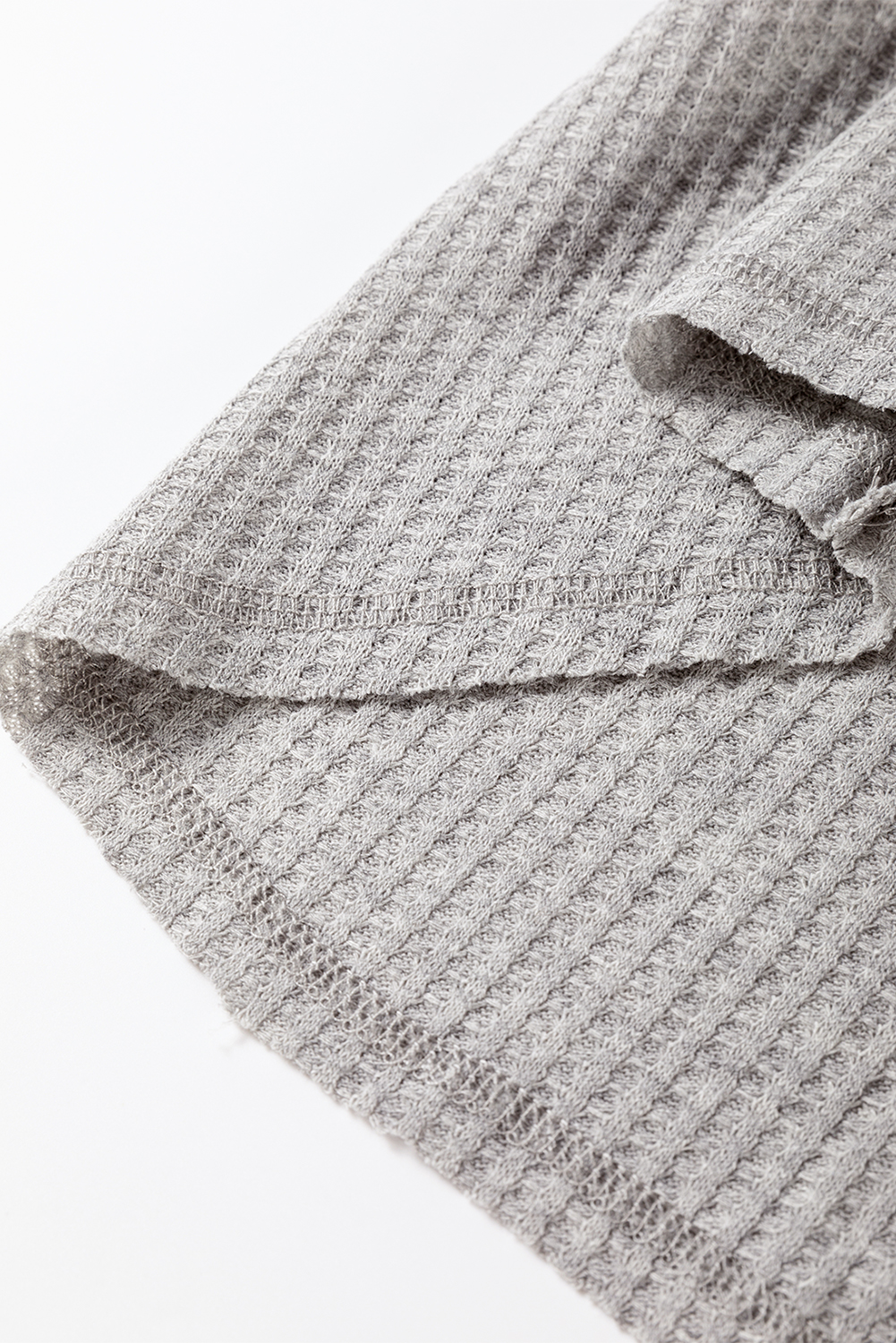 Skobeloff Textured Ruffle Split Top and Drawstring Shorts Set