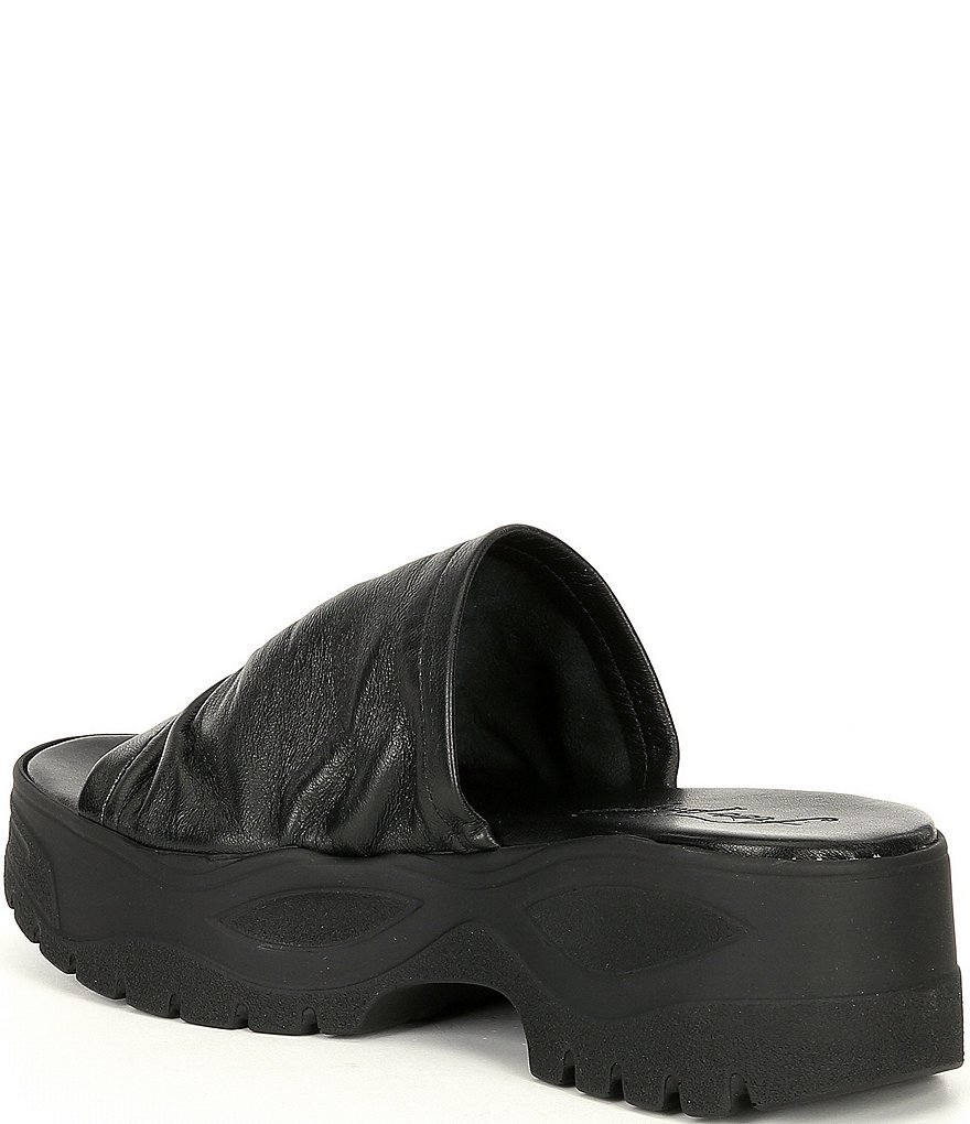 Free People Poolslide Sporty Scrunch Leather Platform Sandals