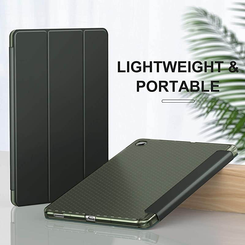 Galaxy Tab S6 Lite Case with S Pen Holder TriFold Case with Frosted Translucent Back Fit Samsung Galaxy Tab S6 Lite 104 SMP610P615 2020 Tablet Support Auto WakeSleep Midnight Green