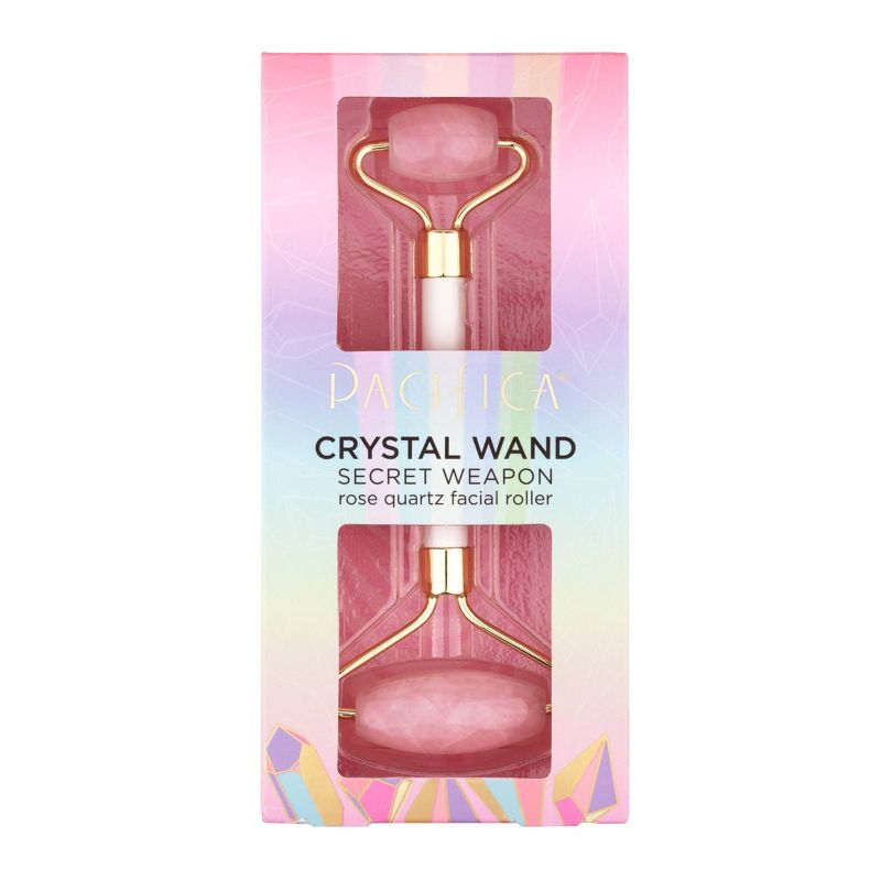 Pacifica Crystal Wand Secret Weapon Rose Quartz Facial Roller - 1ct
