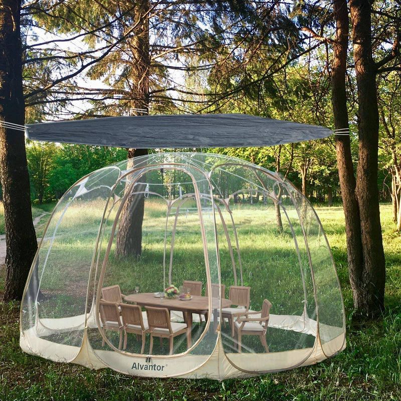 15' x 15' Waterproof PE Tarp Floor Mat for Screen House Gazebo - Alvantor