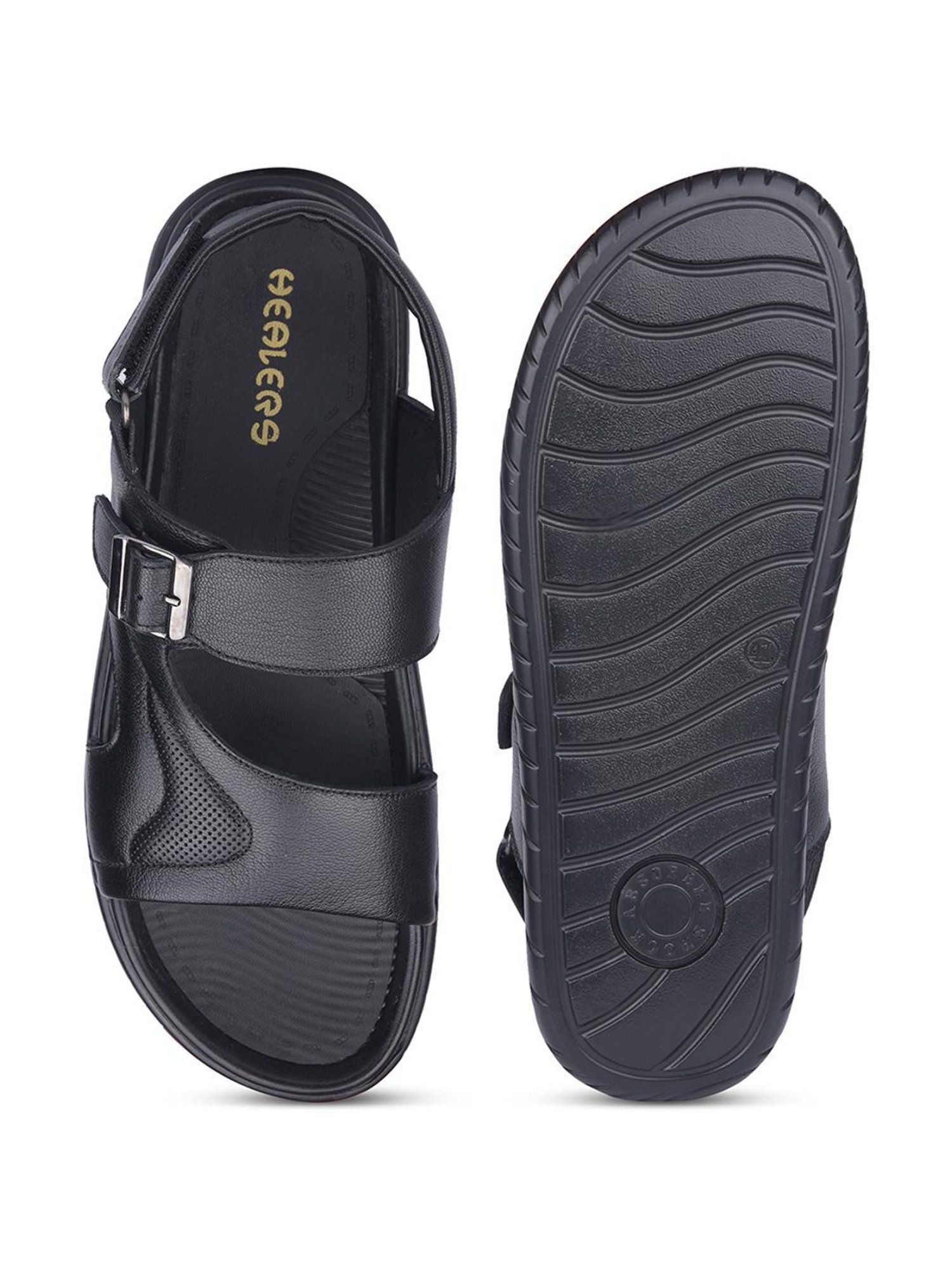 Healers by Liberty Men's Black Back Strap Sandals