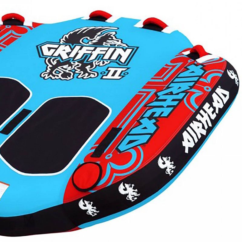 Airhead Griffin 2 Person Inflatable Winged Shaped Water Boating Towable Tube