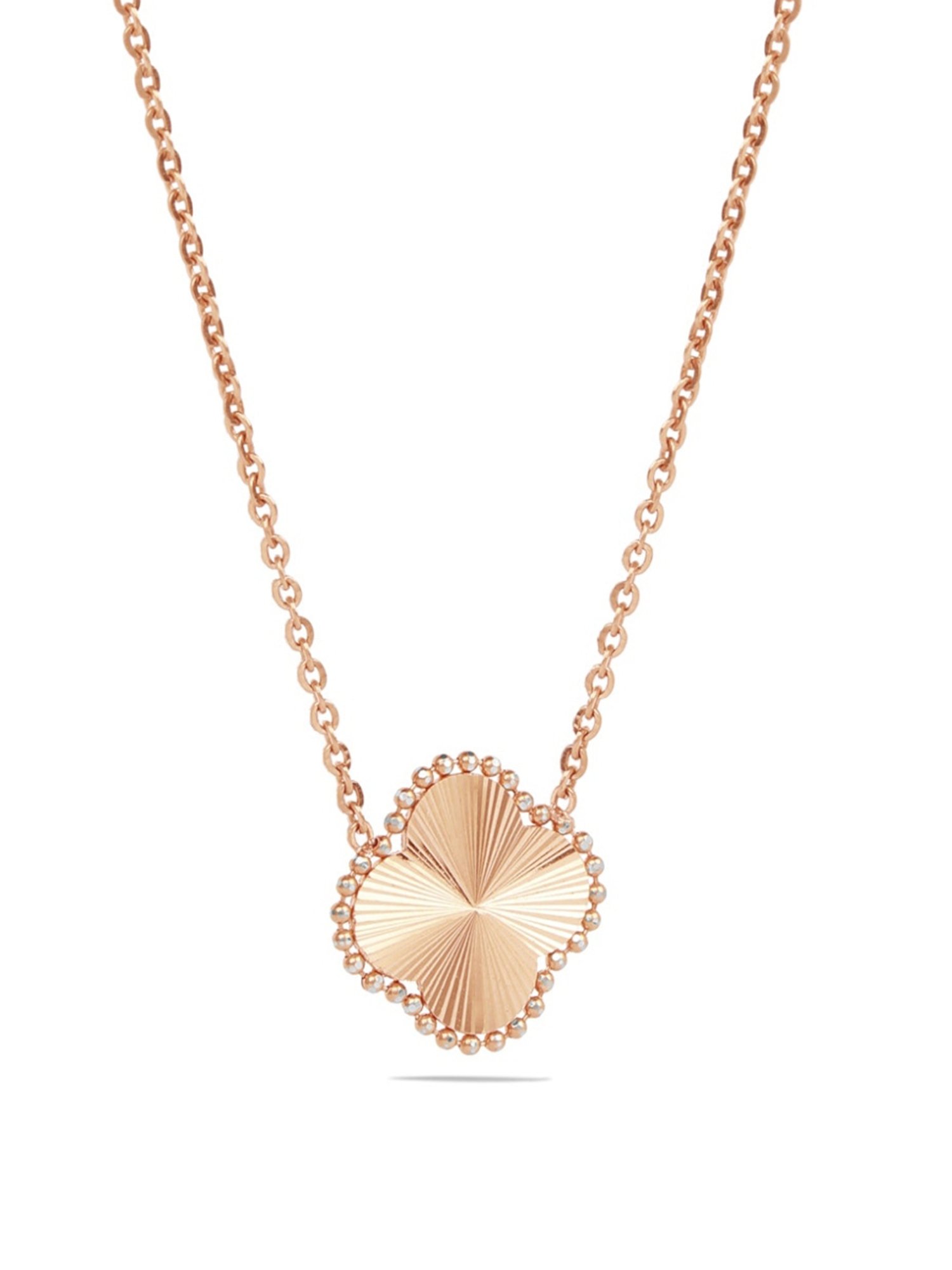Candere By Kalyan Jewellers 18k Rose Gold Pendant With Chain