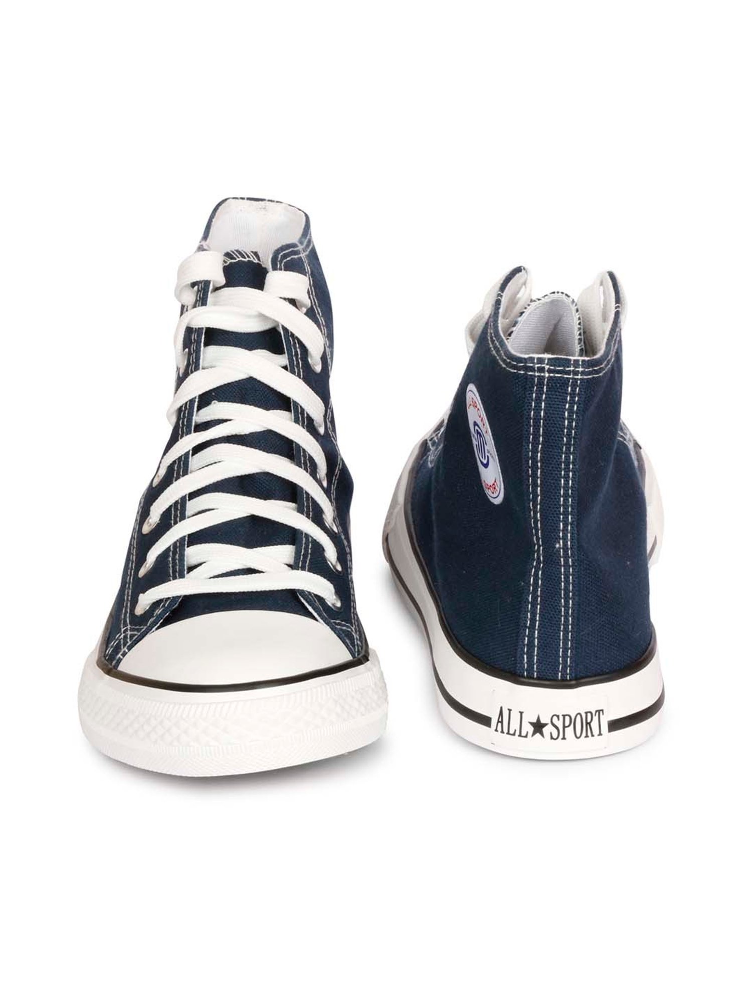 Mozafia Men's Navy Ankle High Sneakers