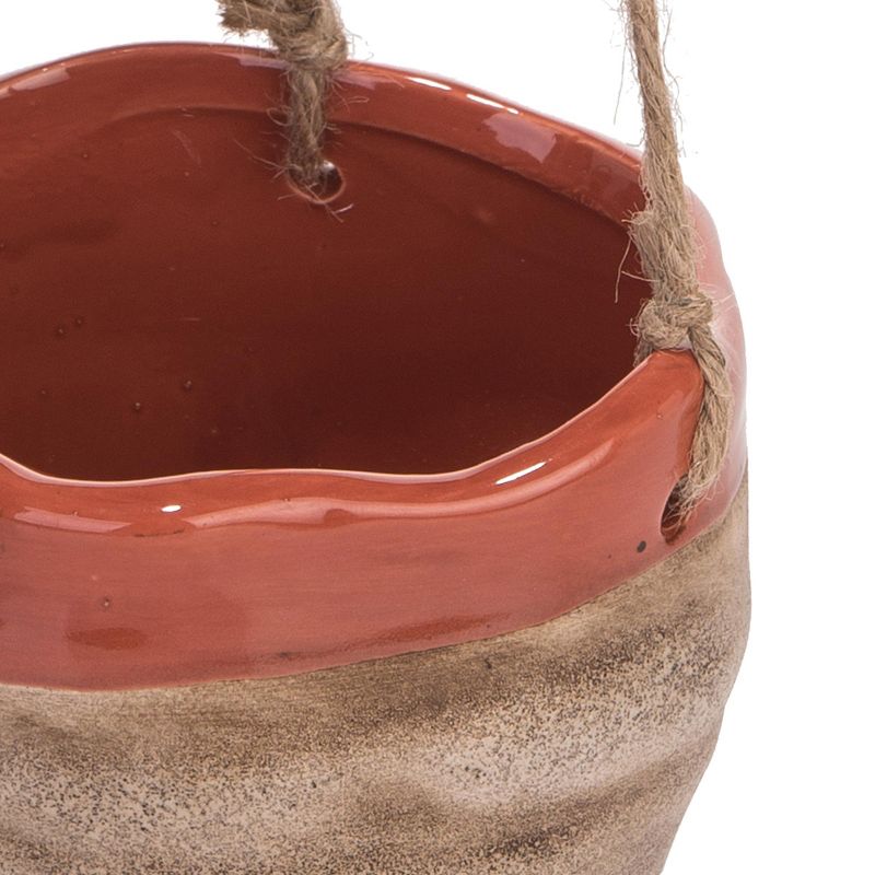 Sullivans Set of 2 Hanging Planters 26"H & 23"H Silver