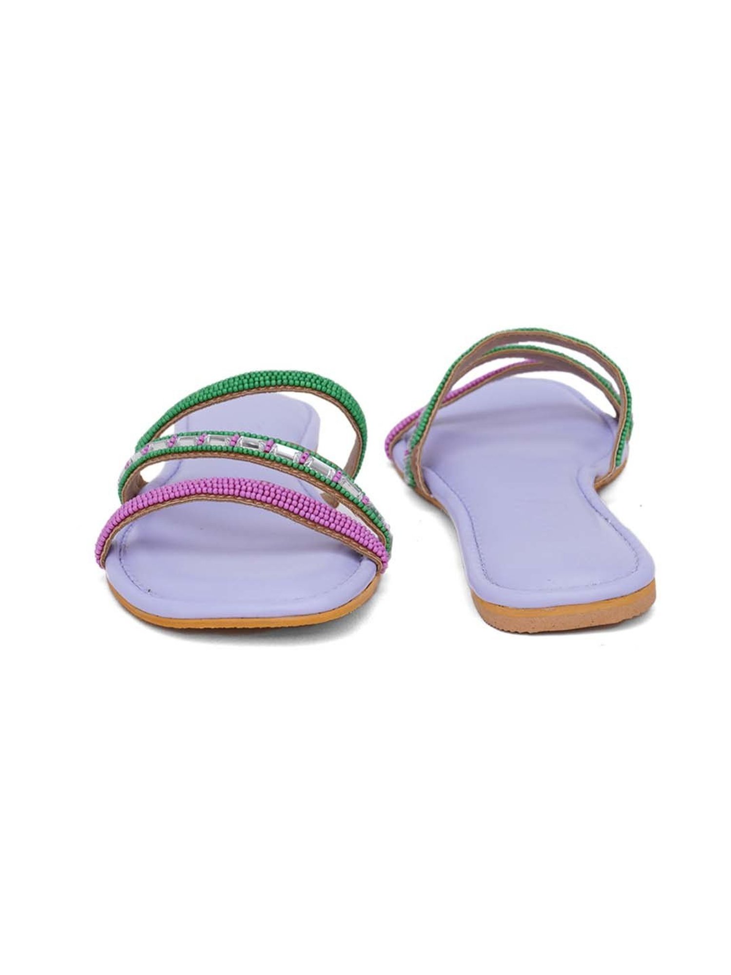 Sole House Women's Purple Ethnic Sandals