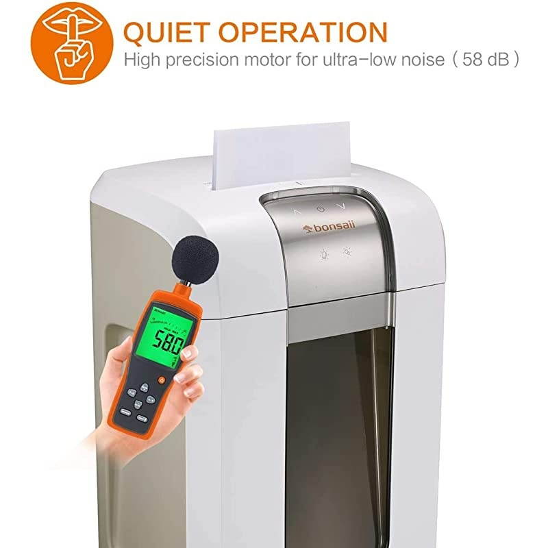 240-Minute Heavy-Duty Shredder, P-6 High-Security Micro-Cut Paper Shredder for Home & Office Use, Shreds CD/Credit Cards, 5-Sheet Shredding Capacity, White (5S30)