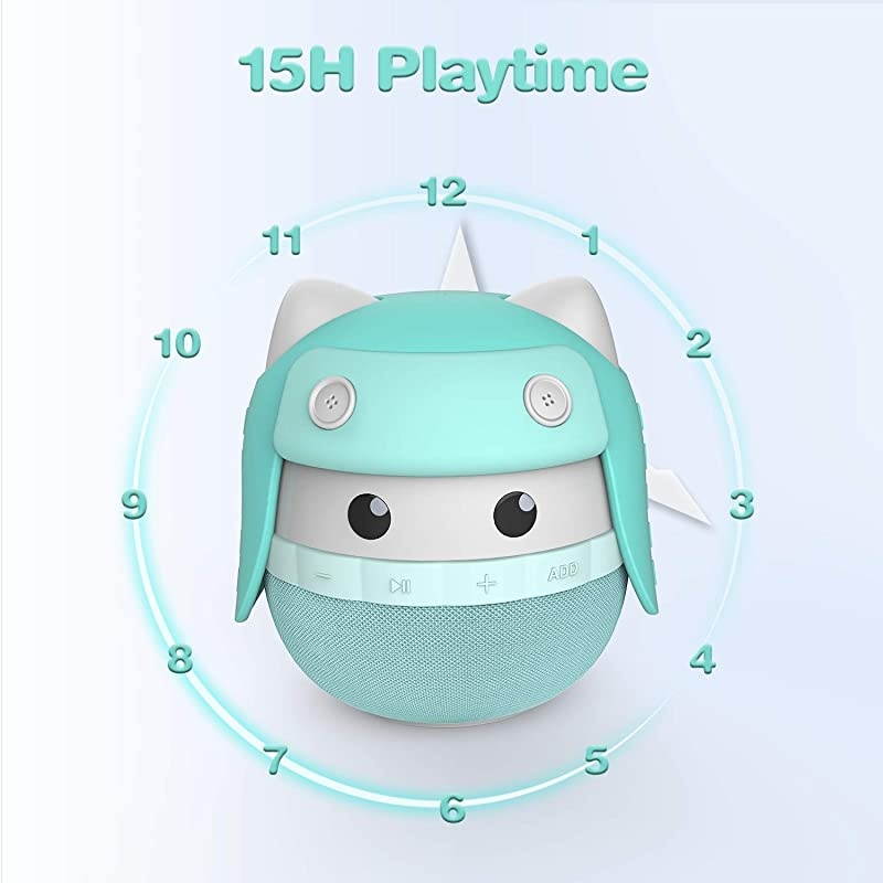 Portable Bluetooth Speaker  Rhyme, Stereo Pairing Speaker, 15H Playing, High Definition Sound, Cute Wireless Speaker, Ideal Gift for Girls and Kids (Lotus Pink)