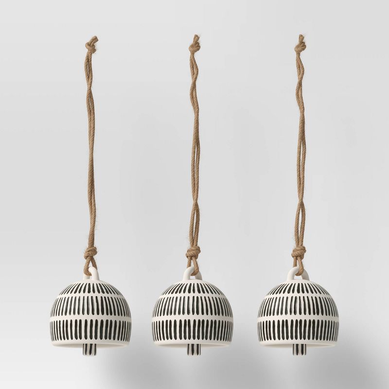 3pk Stoneware Wind Chimes White - Opalhouse™