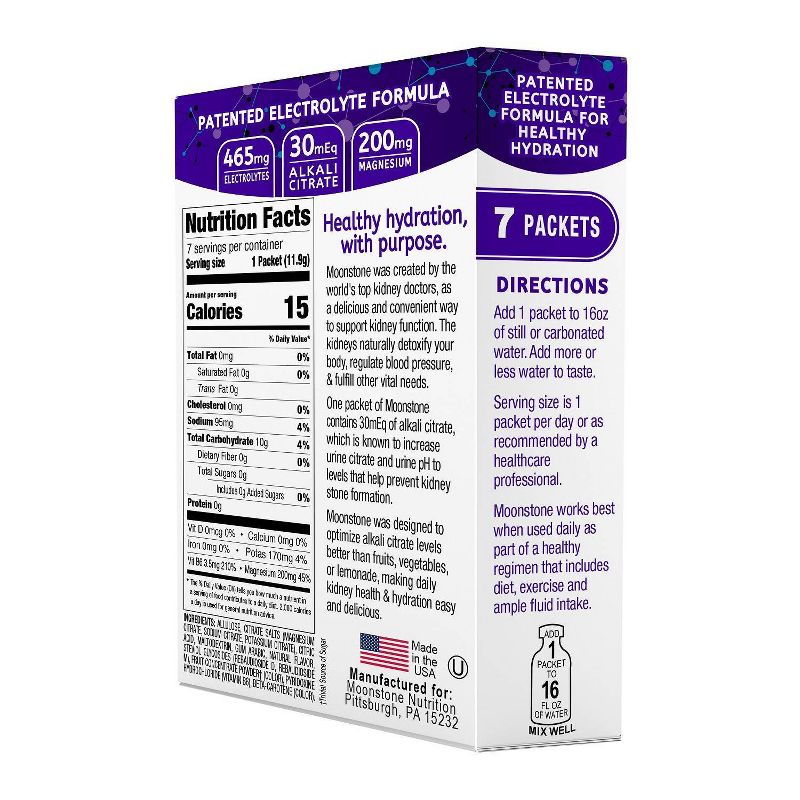 Moonstone Kidney Health Drink Mix - Tropical - 7ct/2.8oz