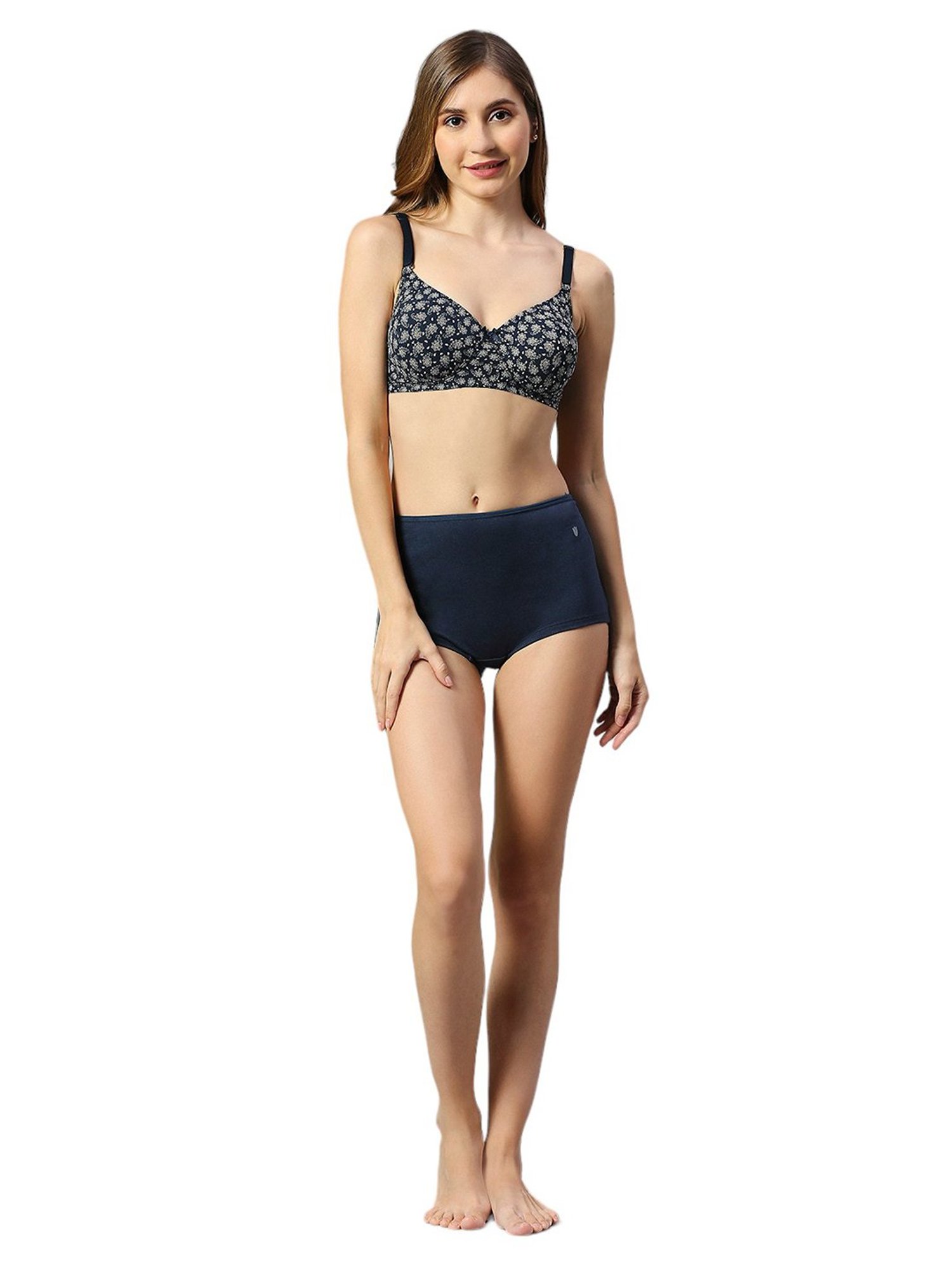 Smarty Pants Blue Printed Full Coverage T-Shirt Bra