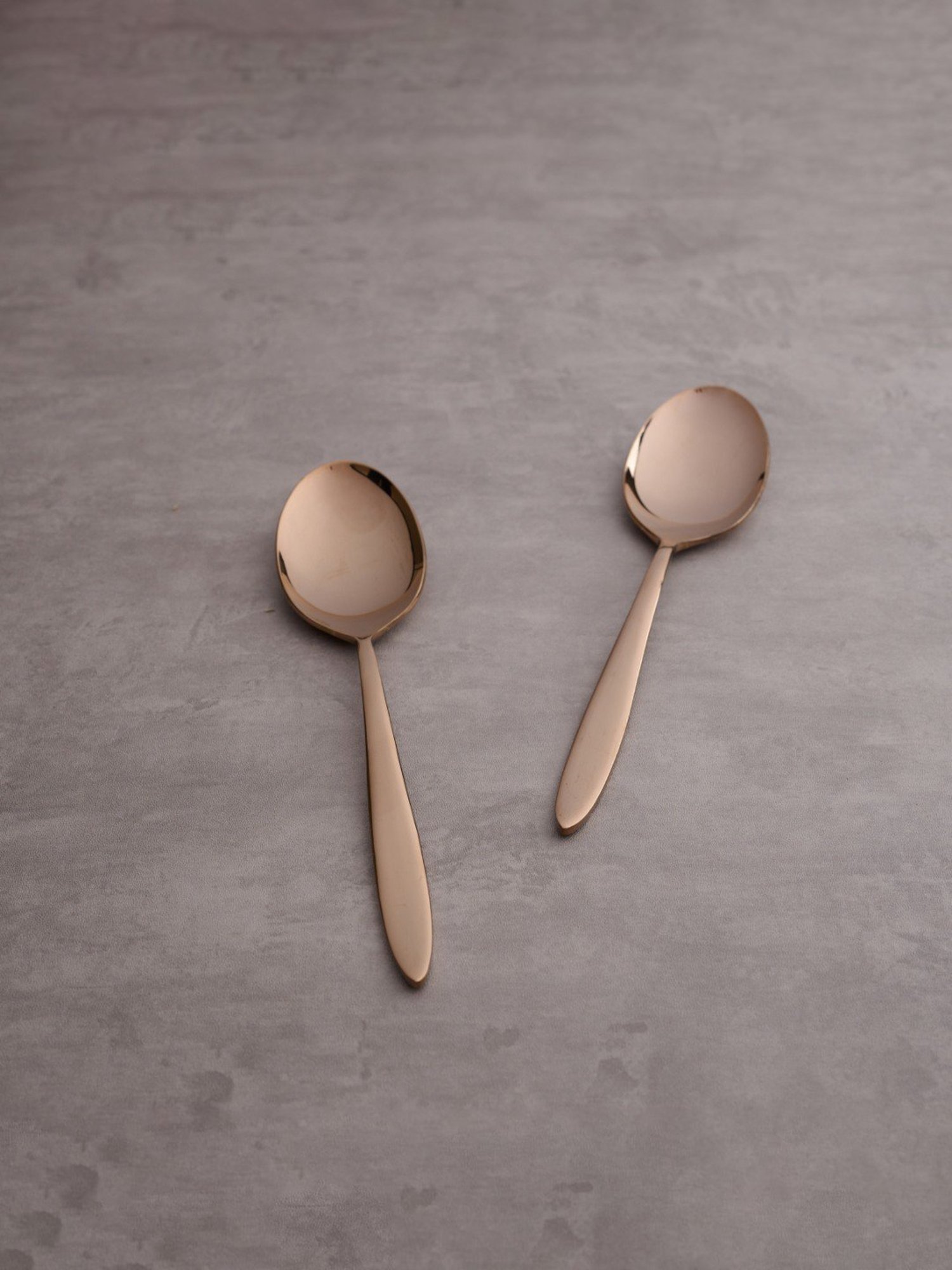 BlackCarrot Rose Gold Stainless Steel Servng Spoon Set of 2