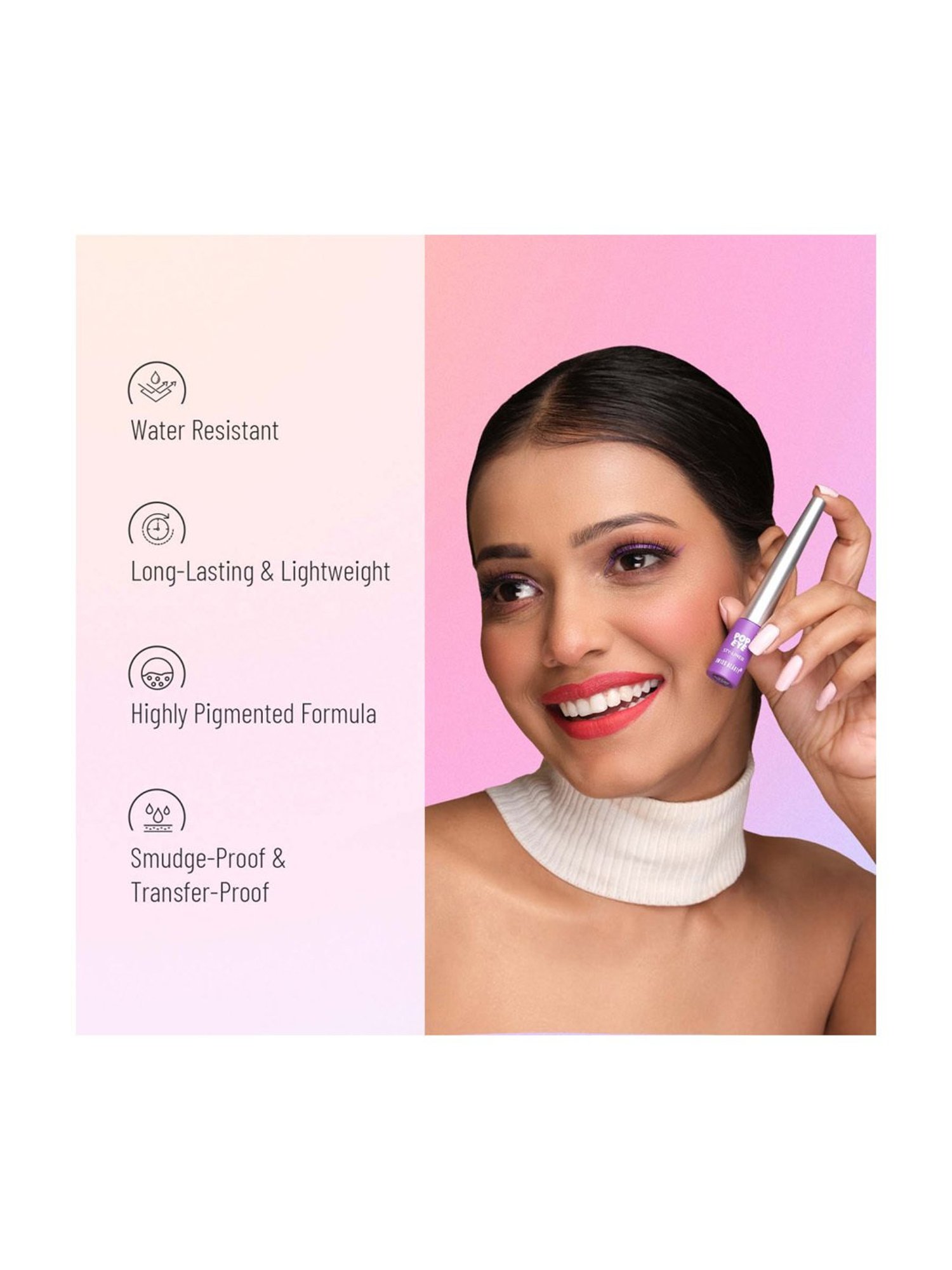 KINDED Liquid Eye Liner Golden Glaze & Greyish Silver Combo