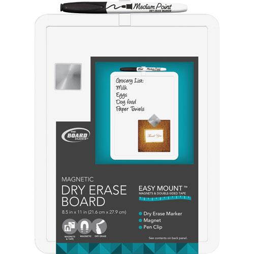 The Board Dudes Magnetic Dry-Erase Board, 8-1/2"x11", White Frame CXT43