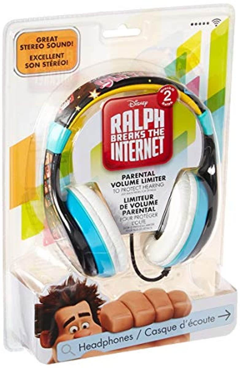 Ralph Breaks The Internet Headphones for Kids with Built in Volume Limiting Feature for Kid Friendly Safe Listening Wired Wreck It Ralph 2 Kids Headphones